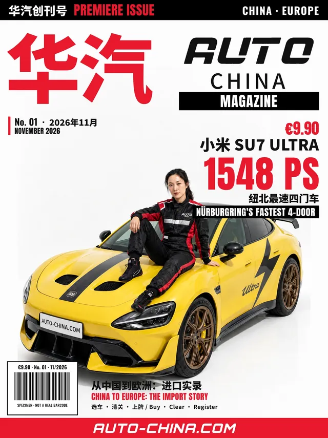 Cover der Ausgabe Nr. 01, November 2026: Xiaomi SU7 Ultra, schnellster Viertürer am Nürburgring