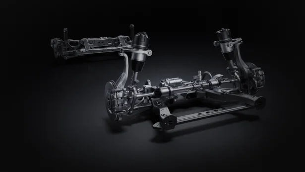 Front double-wishbone, rear multi-link suspension